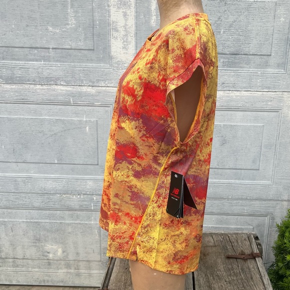 New Balance Impact Run Electric Print Tee SZ L! NEW! - Picture 8 of 15